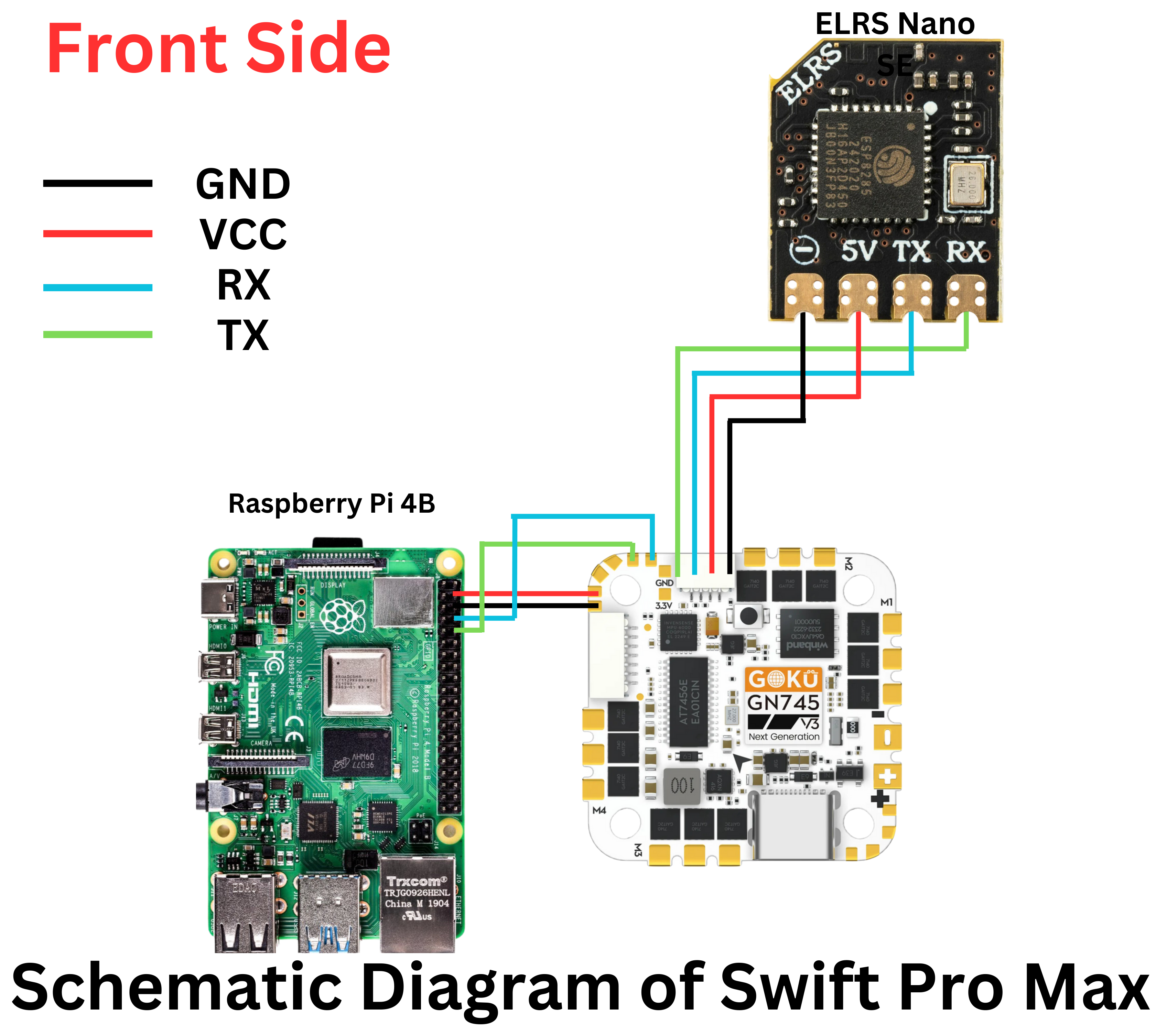 Swift Pro Drone Schematic Front Side